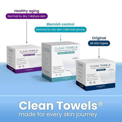 Clean Skin Club Clean Towels XL®, 100% USDA Biobased Face Towel, Disposable - Image 9