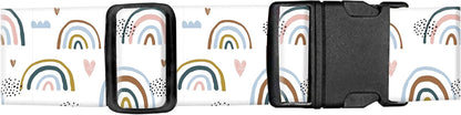 Luggage Straps for Suitcases, Adjustable Travel Belt, Durable Wide Luggage Strap, Cute Suitcase Strap Identifiers with Buckle, Bag Straps for Luggage, Cute Rainbow Design