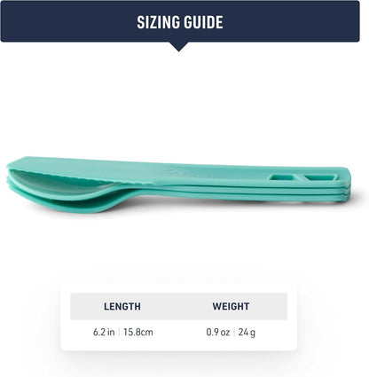 Sea to Summit Passage Camp Cutlery Set, Fork, Spoon and Knife, Spicy Orange