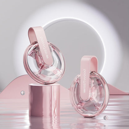 1 Pack Easy-to-Hold Small Round Pink Pill Organizer with Decorative Strap, 4 Compartments, Compact Travel Pill Box Case, Portable and Moistureproof to Store Vitamins, Medication and Supplements