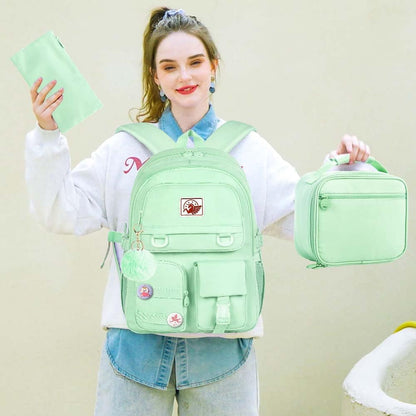 CCJPX Girls Backpack, 16 inch School Laptop Bag College Bookbag, Anti Theft Daypack for Teens Girls Students Women