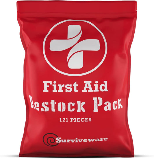 Surviveware 110 Pcs Waterproof Premium Survival First Aid Kit - Survival Emergency Preparedness for Travel Camping Gear, Survival Kit and Outdoor Emergencies - HSA & FSA Eligible Survival Kit