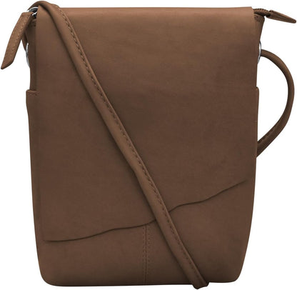 ili New York Leather Mini Sac Crossbody - Genuine Leather Crossbody Bags for Women with RFID Blocking, Adjustable Strap