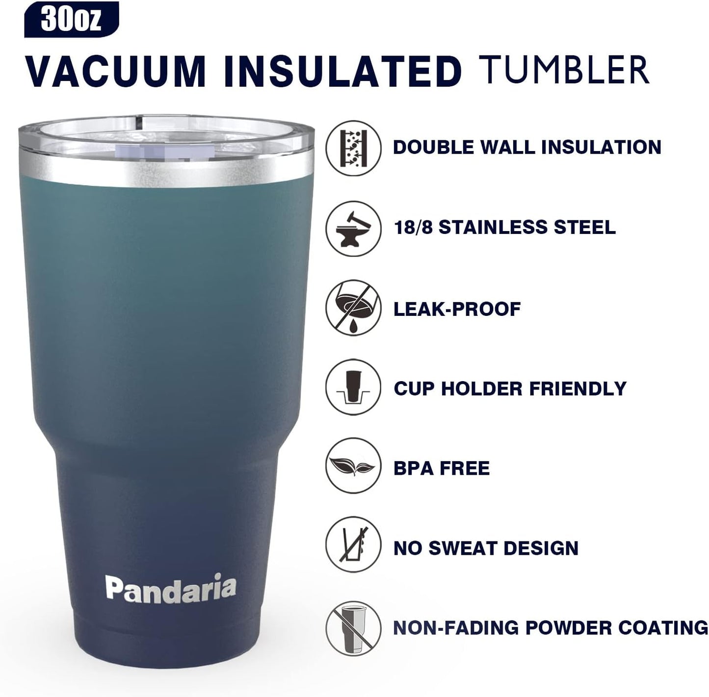 30 oz Tumbler Cup with Lids and Straws, 100% Leak-Proof, Cupholder Friendly Insulated Cup with Straw, Double Wall Powder Coated Stainless Steel Tumbler, Ideal Gift for All Occasions (Boss)