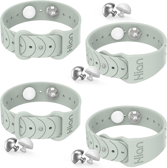 Hion Motion Sickness Bracelets Sea Sickness Wristbands for Motion Sickness/Morning Sickness/Pregnancy Nausea Anti Nausea Wristband Acupressure Nausea Bands Motion Sickness Bands（2Pairs Beryl）