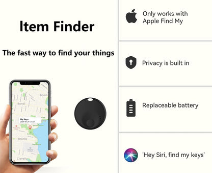 Air Tracker Tags-2Pack Smart Bluetooth Tracker,Smart Tag Item Finders with Find My(iOS Only) App,Smart Tag Locator Tracking Device,Keys Finder and Item Locator,for Luggage,Satchel,Backpack,Pets