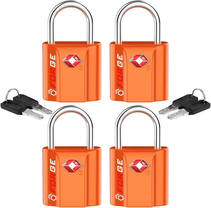 TSA Approved Luggage Locks, Ultra-Secure Dimple Key Travel Locks with Zinc Alloy Body