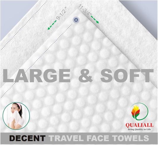 Premium Compressed Towels, Pure Cotton Portable Washcloth for Camping or Travel…