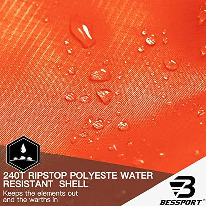Bessport Mummy Sleeping Bag | 15-45 ℉ Extreme 3-4 Season Sleeping Bag for Adults Cold Weather– Warm and Washable, for Hiking Traveling & Outdoor Activities