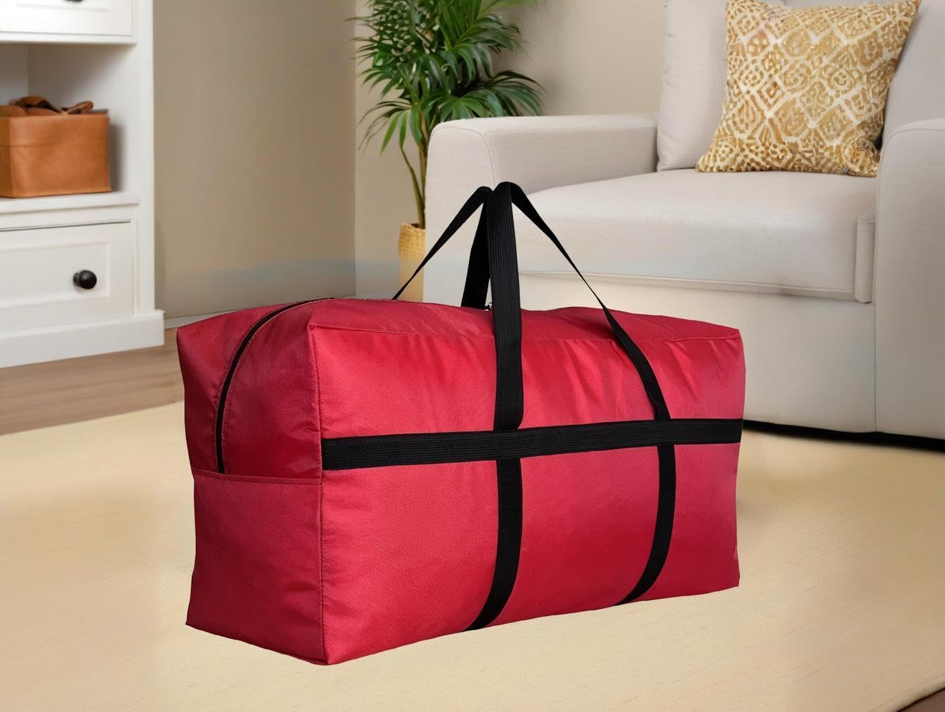 Extra Large Storage Duffle Bag with Zippers and Handles, Big Foldable Duffle Bag for Travel