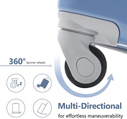 Merax Luggage Set 3 Piece, 20 Inch Carry on Spinner Suitcase with Corner Guards, Lightweight Durable, Airline Approved for Business or Weekend Travel