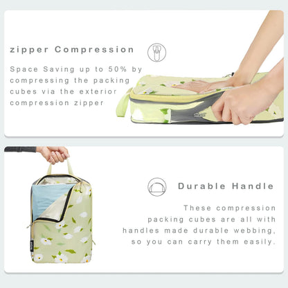 BAGAIL 6 Set Ultralight Compression Packing Cubes Packing Organizer for Travel Accessories Luggage Suitcase Backpack