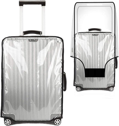 Suitcase Cover for 20" Luggage TSA Approved Clear PVC Thickened Protective Sleeve Cover for Wheeled Luggage Waterproof