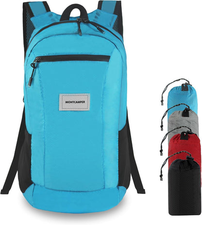 Hiking Daypack - Lightweight & Water-Resistant Portable Backpack for Travel, Camping, Outdoor Adventures(25L,turquoise blue)
