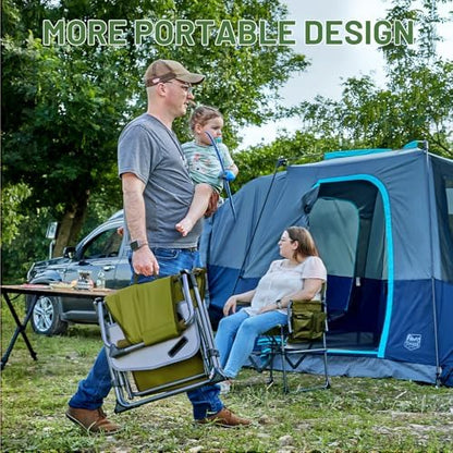 TIMBER RIDGE 400lbs Heavy Duty Camping Chair Portable Directors Chair