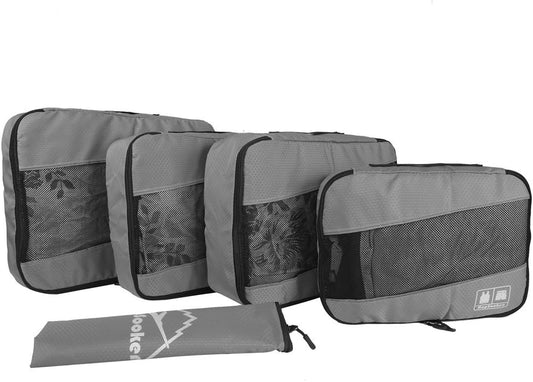 5 Set Packing Cubes for Travel Large Suitcase Luggage Organizer Bags Travel Accessories Vacation 4 Cubes 1 Laundry Pouch Bag