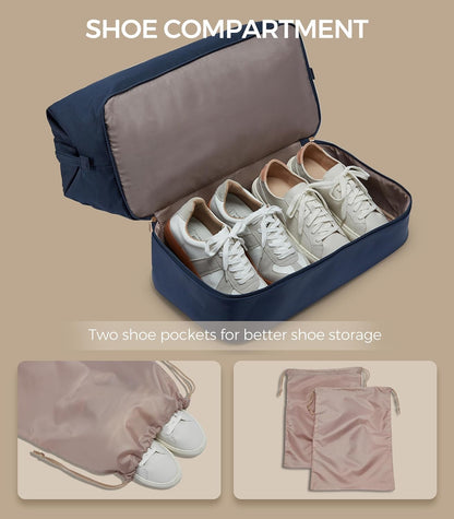 Weekender Bags for Women, Large Travel Duffel Bag with Shoes Compartment, Carry On Overnight Tote Bags with Toiletry Bags, Hospital Bags for Labor and Delivery