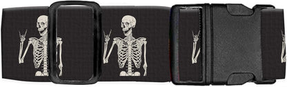 Luggage Straps for Suitcases Travel Belt Accessories, Cute Suitcase Strap, Adjustable Luggage Belt Strap, Heavy Duty with Quick-Release Buckle Luggage Strap Rock Skull