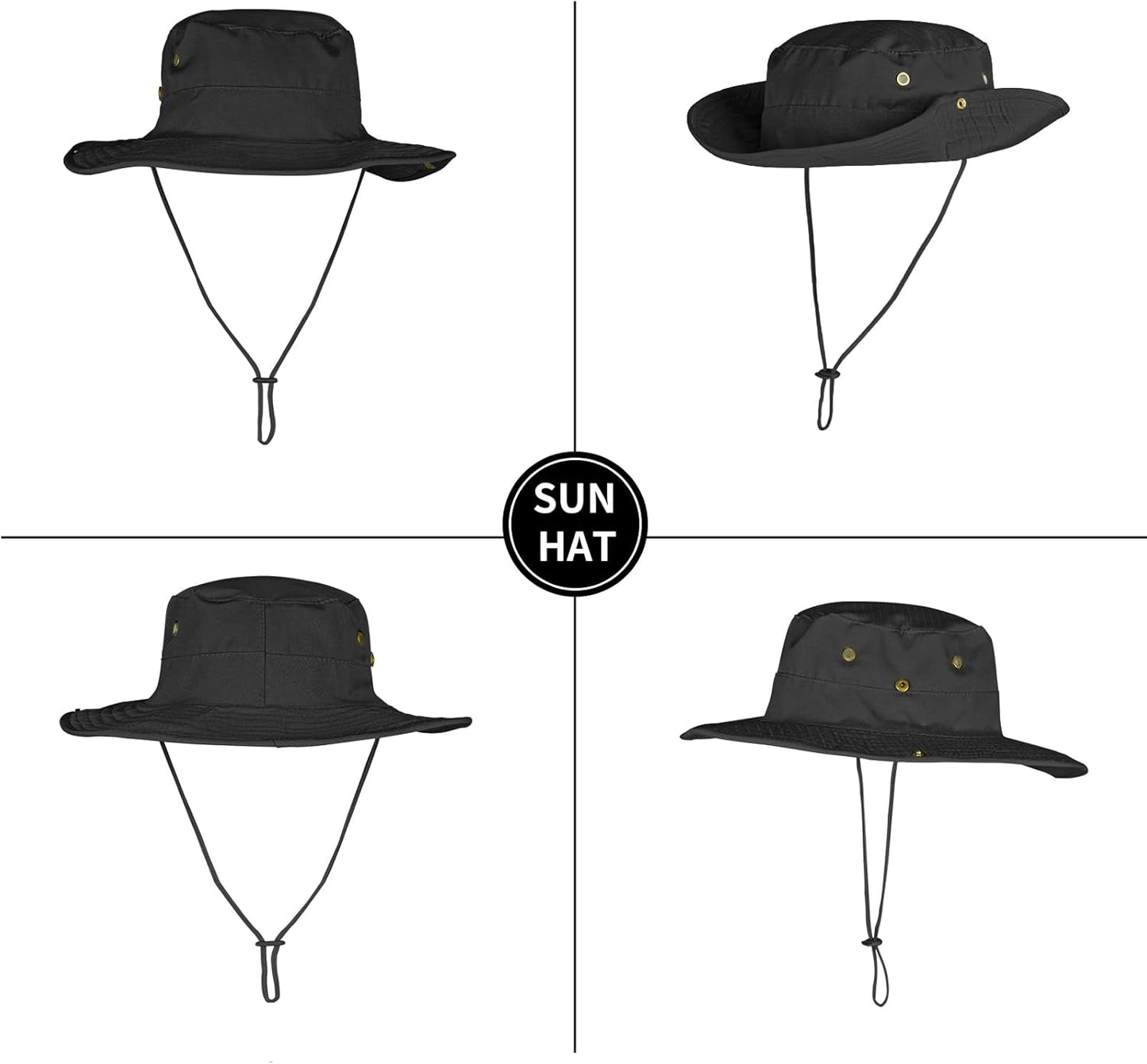 Sun Hats for Men Women Boonie Hat Foldable Fishing Hat UPF 50+ Bucket Hat for Fishing Hiking Garden Safari Beach