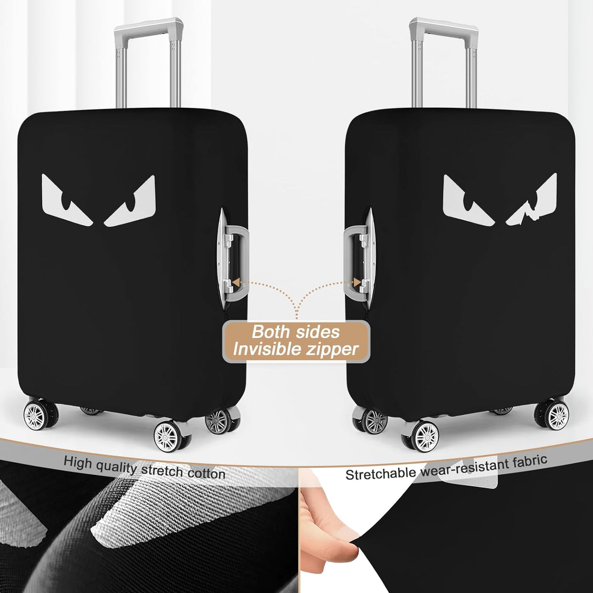 Luggage Covers For Suitcase Tsa Approved, Washable Suitcase Cover Elastic Luggage Protector Scratch Resistant Suitcase Cover For 30-32 Inch Wheeled Luggage(Eye-30 inch)