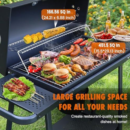 Realcook BBQ Barrel Charcoal Grill: Spacious Premium Outdoor Barbecue Grill