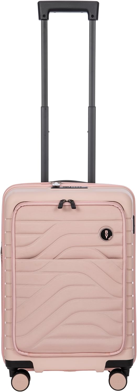 Bric's B|Y Ulisse Spinner Suitcase - 21 Inch Carry-On Luggage - Hard Exterior and TSA-Approved Lock - Rosa Perla