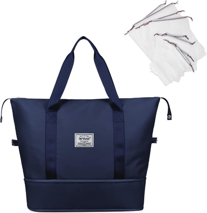 NPBAG Women Travel Duffel, Multi Functional Large Expandable Weekender Carry-on Tote, Gym Workout Overnight Bag, Mommy Hospital Bag for Labor and Delivery