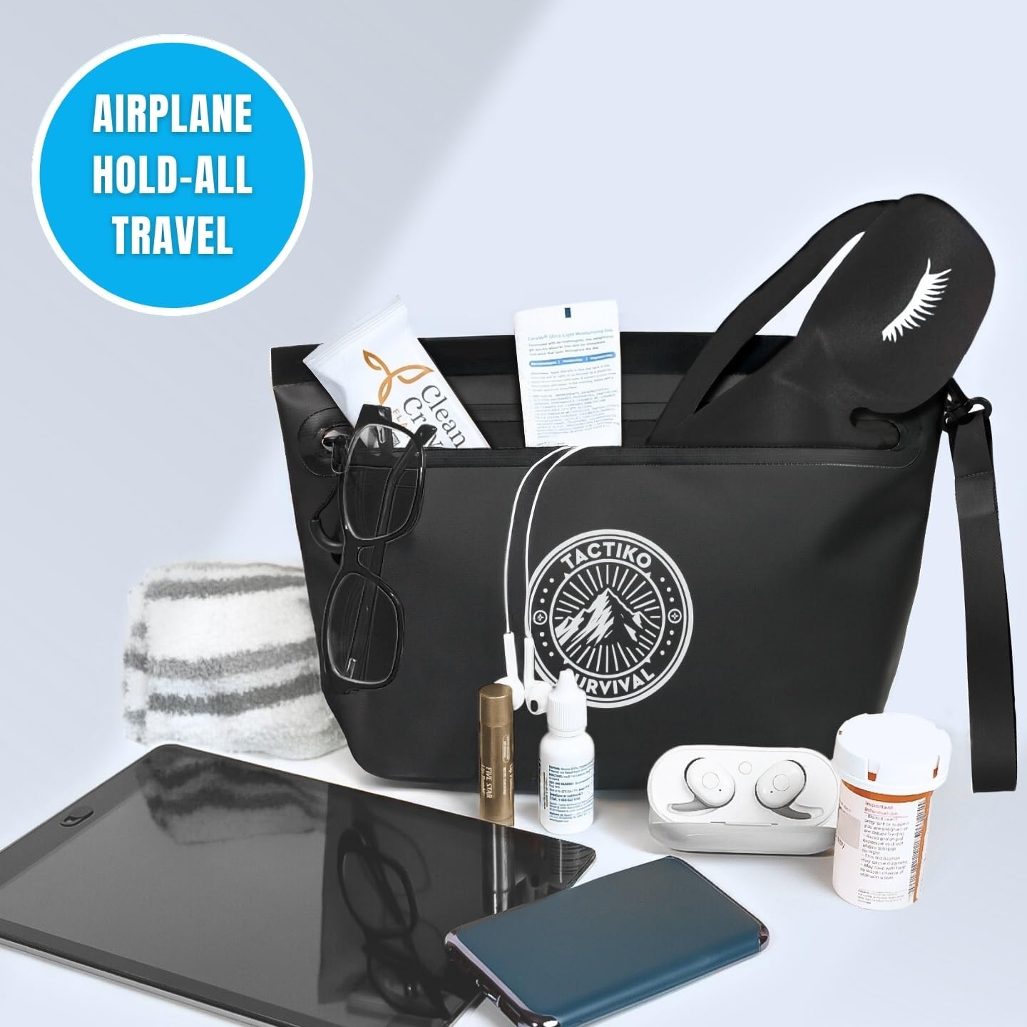 3-Pack Tactiko Heavy-Duty Splash Water Resistant Zipper Pouches - Hold-All Organizers for Dry Bags, Travel Bags (3, Orange/Gray/Black)