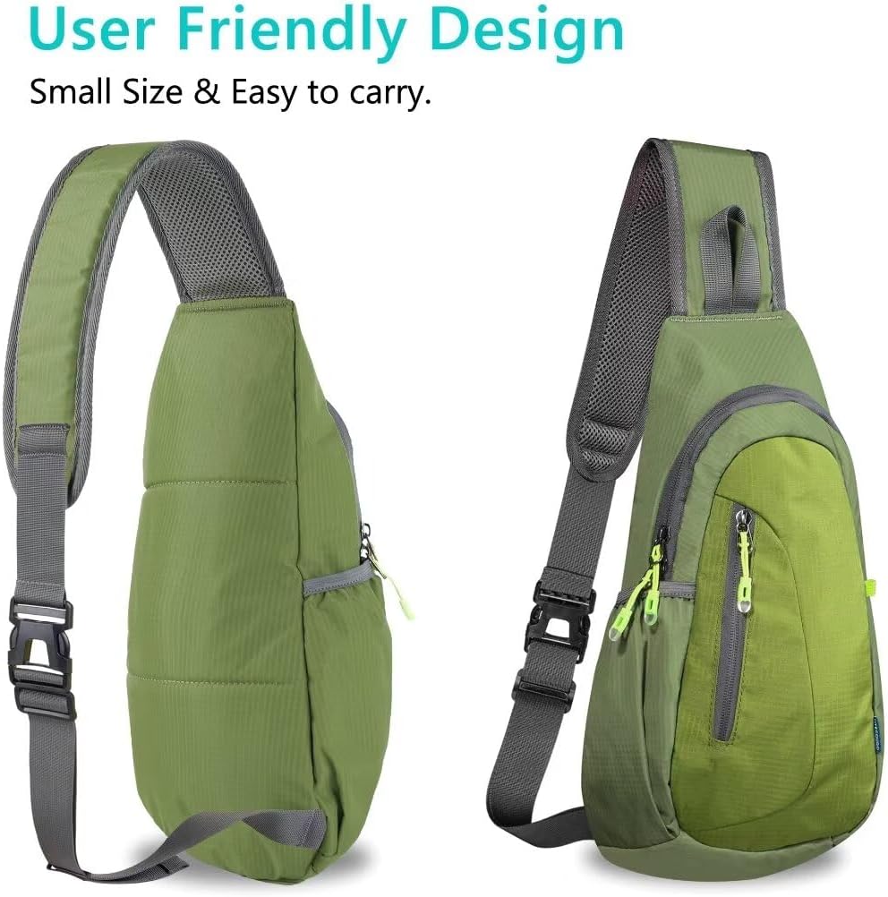 TITECOUGO Small Sling Bag, Lightweight Crossbody Backpack for Men Women, Shoulder Bag for Sports and Outdoor