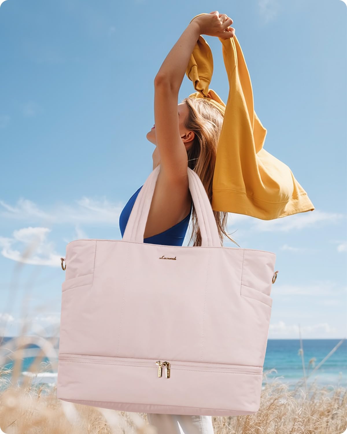 LOVEVOOK Travel Duffle Bag, Puffer Weekender Bags for Women with Shoe Compartment, Carry On Overnight Hospital Bag, Gym Tote