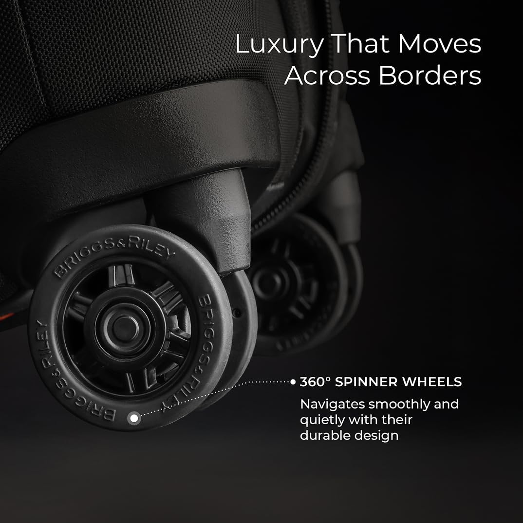 Briggs & Riley International 21" Carry On Expandable Spinner - Luggage for Travel, Suitcases with Wheels, Softside Rolling Bag for Men & Women - ZDX Collection, Canyon