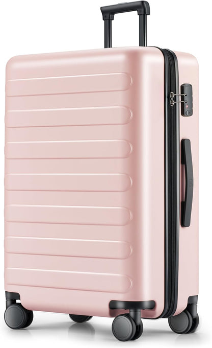 Carry on Luggage 22 X 14 X 9 Airline Approved, 20 Inch Luggage for 3-5 Days Travel, Double Spinner Wheels, 100% Hardshell PC, TSA Lock (04-Pink (Basic), Checked 28-Inch)