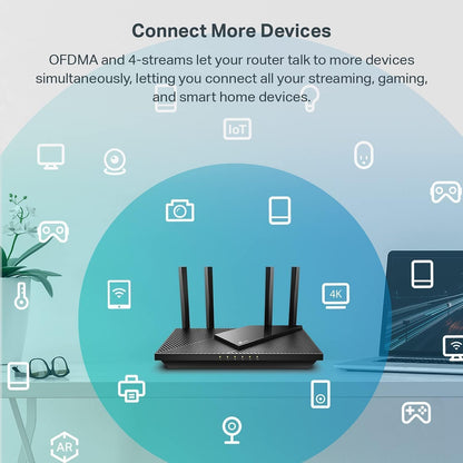 TP-Link Dual-Band AX3000 Wi-Fi 6 Router Archer AX55 | Wireless Gigabit Internet Router for Home | EasyMesh Compatible | VPN Clients & Server | HomeShield, OFDMA, MU-MIMO | USB 3.0 | Secure by Design