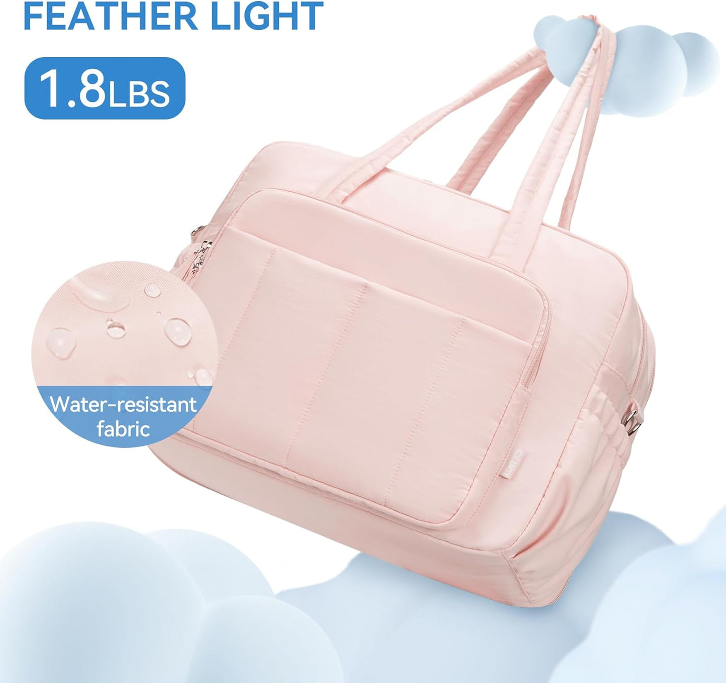 CLUCI Gym Bag for Women, Travel Duffle Bag Carry on Weekender Bags Puffer Tote Bag