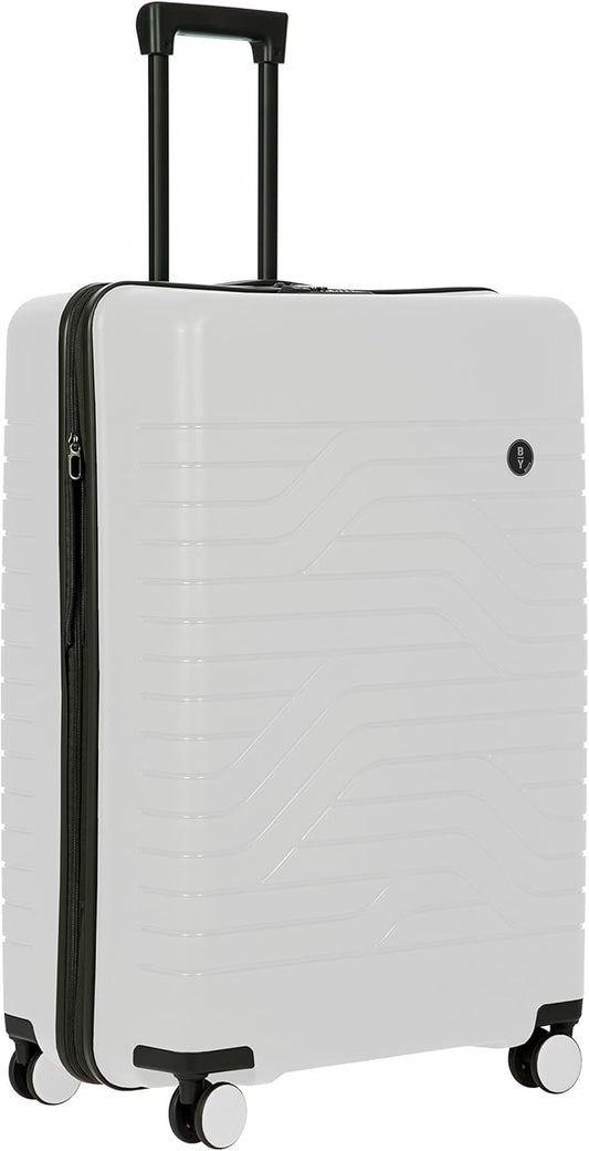 Bric’s B|Y Ulisse Spinner Suitcase, Expandable Hard Shell Luggage with TSA Lock and Smooth 360° Wheels 28" – White
