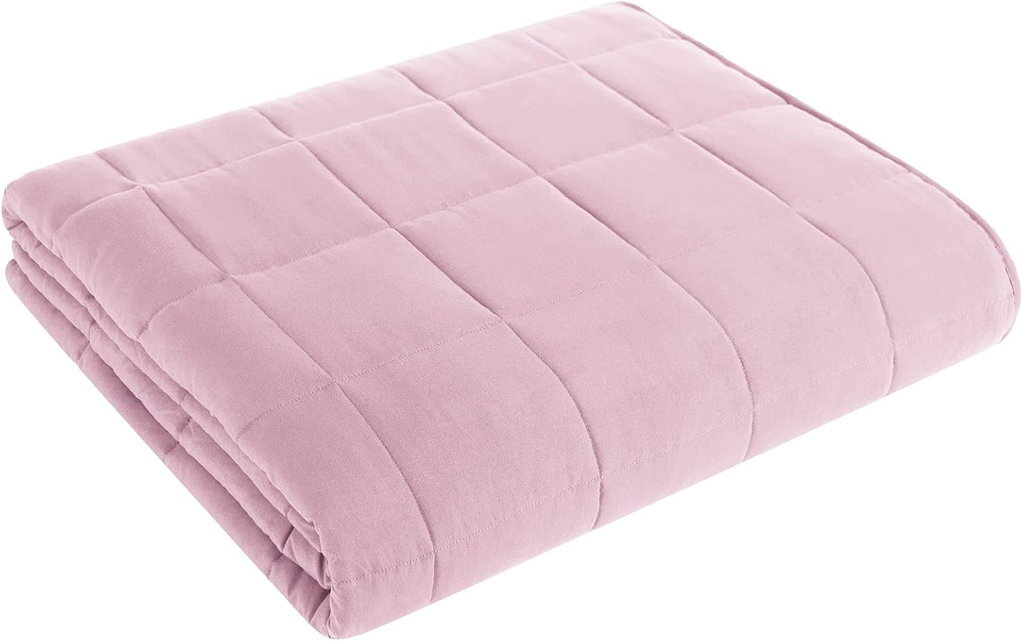 L'AGRATY Weighted Blanket - 80"x87" 20lbs Cooling Breathable Heavy Blanket Microfiber Material with Glass Beads Big Blanket for Adult All-Season Summer Fall Winter Soft Thick Comfort Blanket