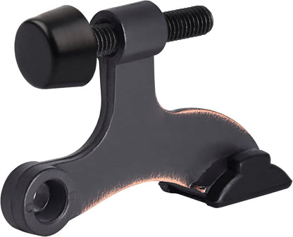 HOMOTEK 36 Pack Hinge Pin Oil Rubbed Bronze Door Stopper,Adjustable Deluxe Heavy Duty Door Stopper 2-1/2"x1-3/4”,with Black Rubber Bumper Tips