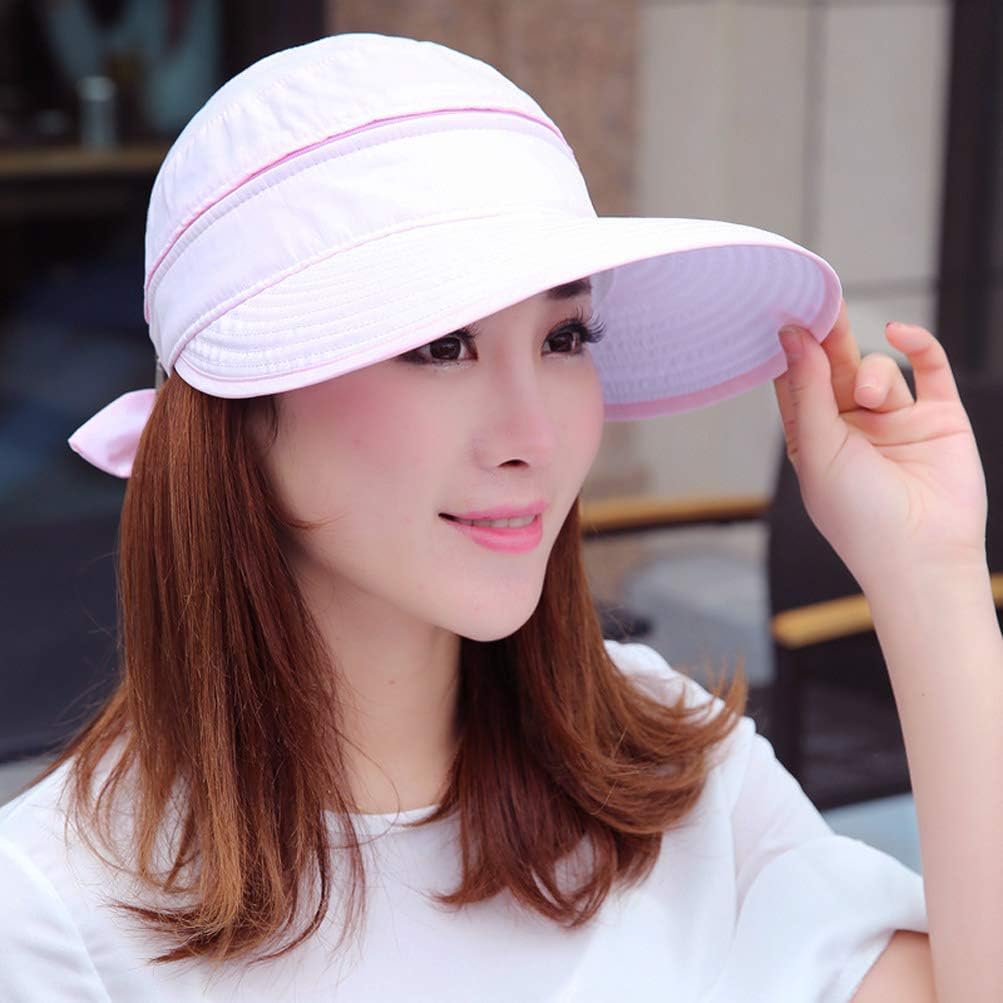 HINDAWI Sun Hats for Women with UV Protection Wide Brim Sun Hat Visor Summer Beach Outdoor Foldable Womens Cap