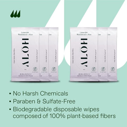 ALŌH Lavender Rosewood + Aloe Sanitizing Hand Wipes - Image 7
