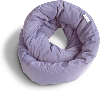 Huzi Infinity Pillow - Home Travel Soft Neck Scarf Support Sleep (Purple)