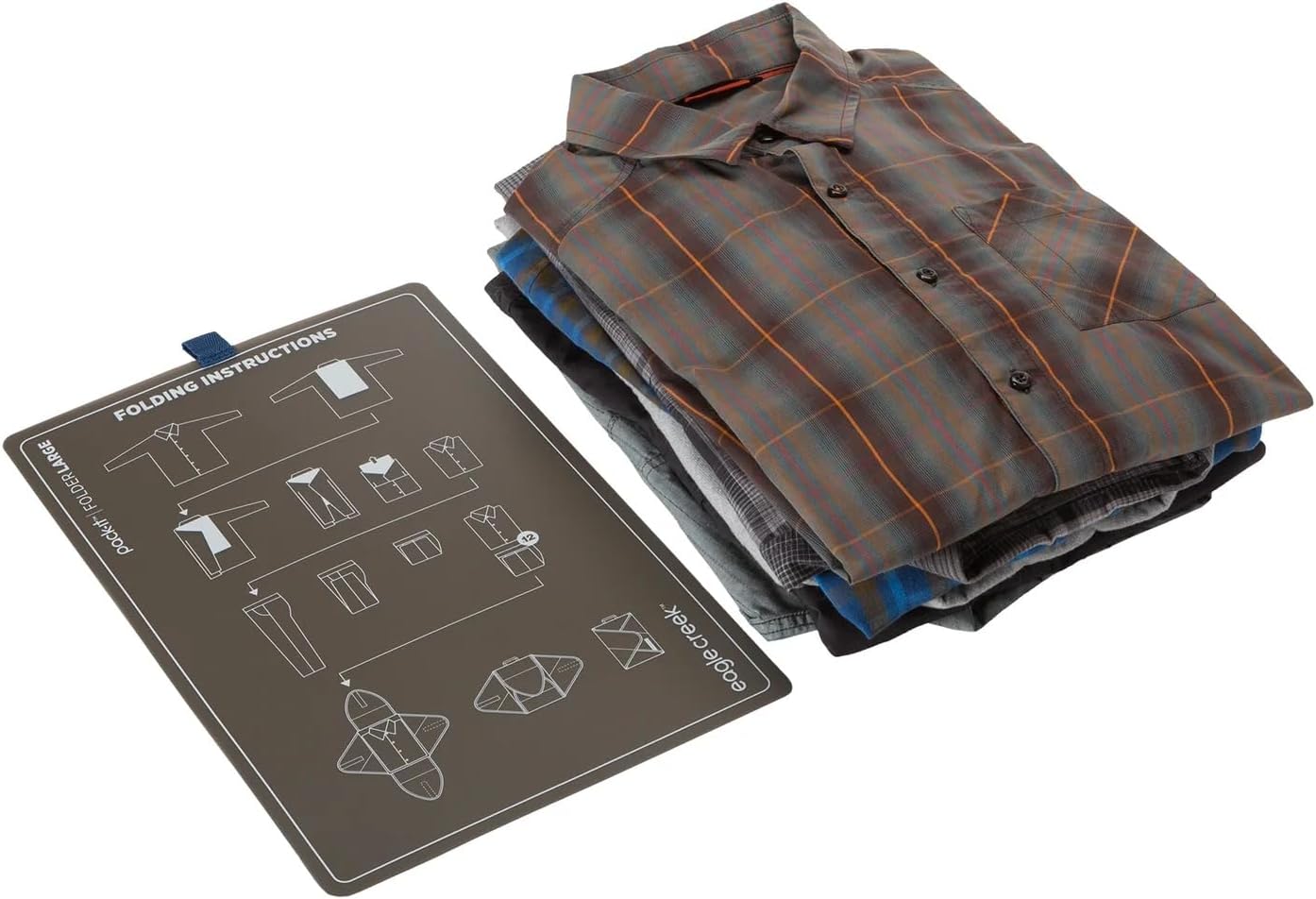 Eagle Creek Pack-It Original Garment Folder - Travel Garment Bag with Compression Wings to Maximize Luggage Space - Convenient Top Handle - Quick Drying Material - Mandarin - Large