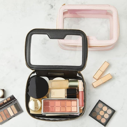 ROWNYEON Clear Makeup Case Toiletry Bag Multipurpose Travel Makeup Train Case - Image 2