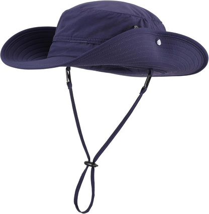 Home Prefer UPF50+ Mens Sun Hat Wide Brim Fishing Hat Sun Protection Beach Gardening Bucket Hat for Men Women