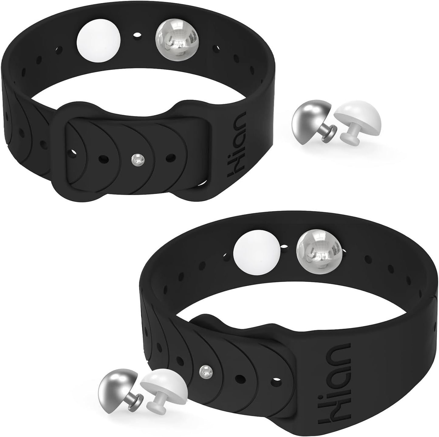 Hion Motion Sickness Bracelets Sea Sickness Wristbands for Motion Sickness/Morning Sickness/Pregnancy Nausea Anti Nausea Wristband Acupressure Nausea Bands Motion Sickness Bands（1Pair Black）