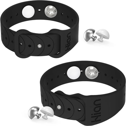 Hion Motion Sickness Bracelets Sea Sickness Wristbands for Motion Sickness/Morning Sickness/Pregnancy Nausea Anti Nausea Wristband Acupressure Nausea Bands Motion Sickness Bands（1Pair Black）