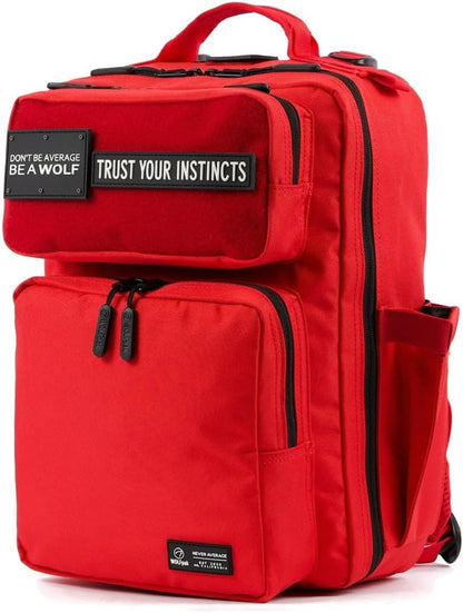 WOLFpak 15L Backpack - Elite Red - Slim Everyday Carry Backpack for Men & Women, Water-Resistant Minimalist Daypack for Laptop & Travel