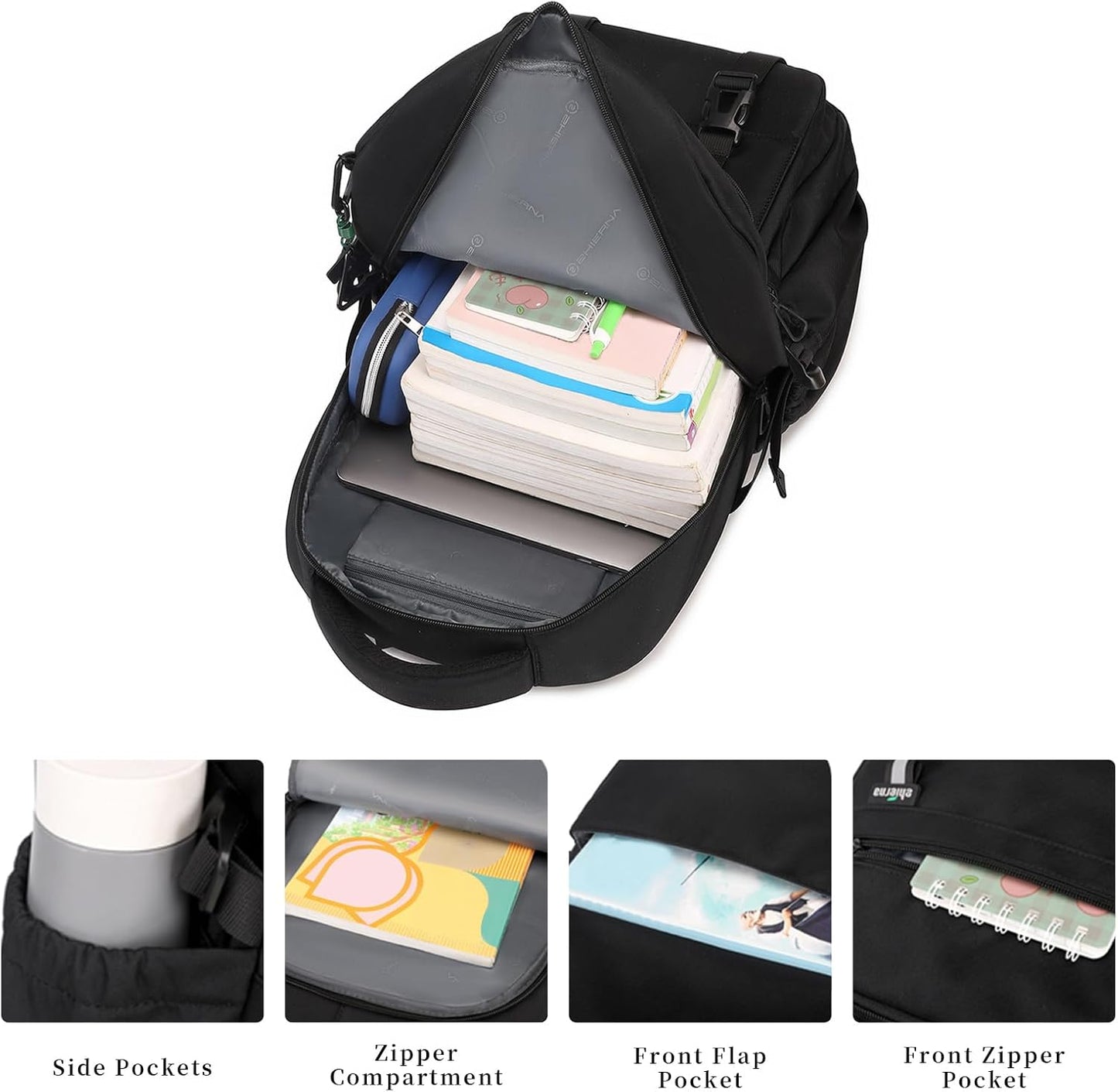 Lanola College Backpack Casual Daypacks for Men, Women & Students, Perfect Daily Backpack for School, Work, and Travel, Fits 17.3 Inch Laptop (Beige)