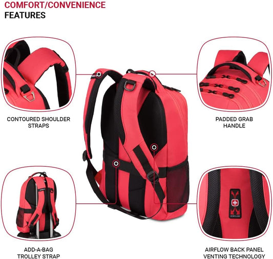 SwissGear Cecil 5505 Laptop Backpack, Teaberry, 18-Inch