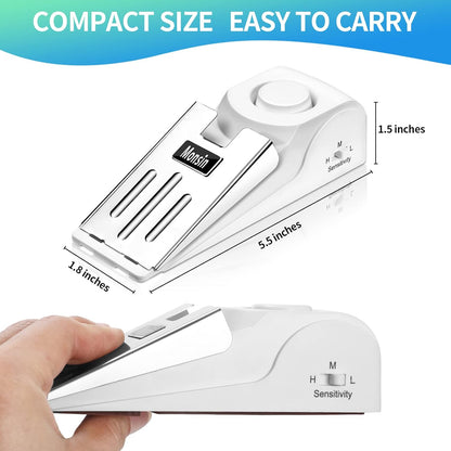 Door Stop Alarm, Door Stopper with 120DB Security Alarm, Floor Wedge Doorstop for Travel Apartment Home House (Pack of 3)