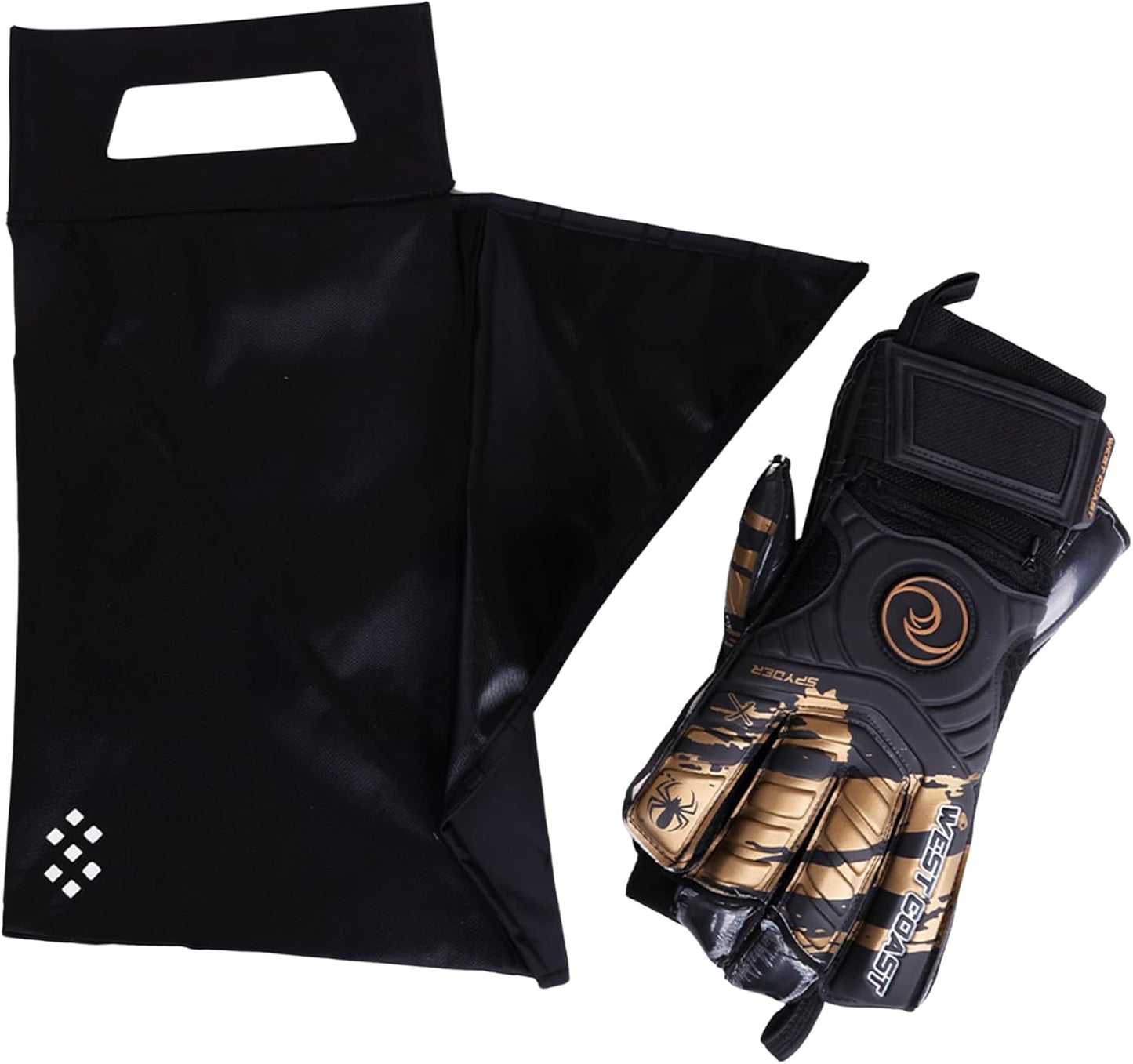 Salt Glove Bag Smell-Proof Durable Odor Containing Bag for Gloves - Large - Water-Resistant and Easy to Clean Smell Proof Bag - Black